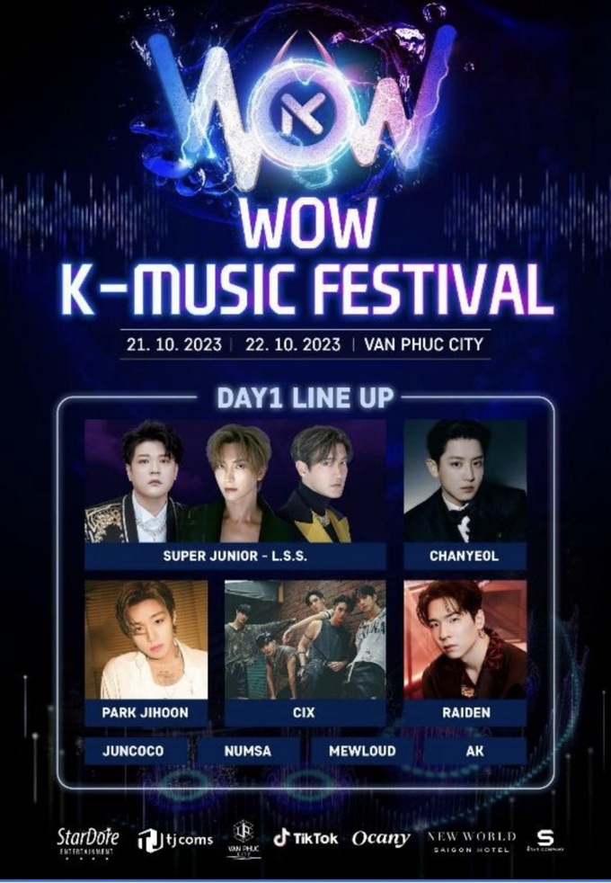 WOW K-Music Festival 2023 mang đến bữa tiệc âm nhạc đầy sôi động theo tiêu chuẩn đẳng cấp quốc tế.
