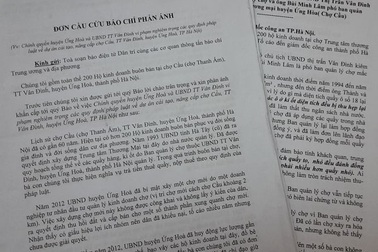 Nhịp cầu bạn đọc số 7: 200 tiểu thương chợ Cầu tại huyện Ứng Hoà kêu cứu!