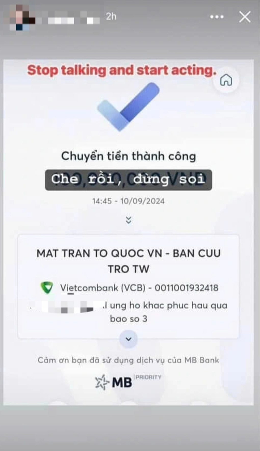 Khoe gửi vùng lũ 100 triệu, thực chi 100.000 đồng: Đùa cợt nỗi đau đồng bào - 1