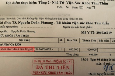 Bệnh viện Bạch Mai "cắt xén" thời gian điện não video cho bệnh nhân?