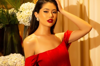 Hoa hậu Vũ Hương Giang vô cùng gợi cảm với váy cắt xẻ