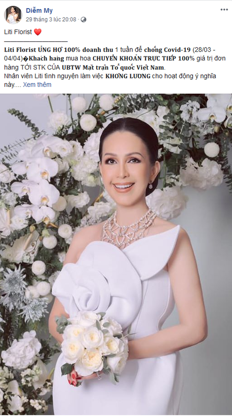 Quyên góp doanh thu bán hoa hàng trăm triệu ủng hộ phòng chống Covid-19 - 6 Quyên góp doanh thu bán hoa hàng trăm triệu ủng hộ phòng chống Covid-19 - 6