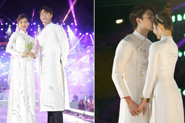 Đình Tú bất ngờ hôn Phan Minh Huyền trên sân khấu khiến fan thích thú