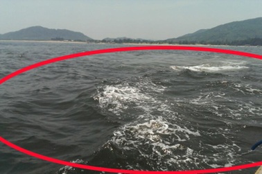Xuất hiện vệt nước đen sẫm trên biển Hà Tĩnh