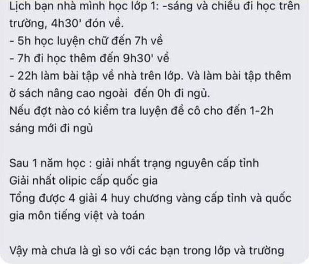 Học sinh lớp 1 học như thợ cày, ngày 8-9 tiếng: Chuyện không hiếm - 1 Học sinh lớp 1 học như thợ cày, ngày 8-9 tiếng: Chuyện không hiếm - 1