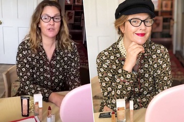 Xem “bà mẹ hai con” Drew Barrymore phục sức trong hai phút