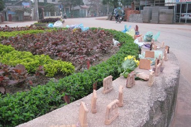 Ngã ba đường đầy tượng ông Táo