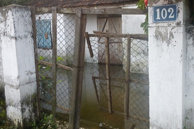 Gần 300 hộ dân phường Quán Bàu bị ngập nước