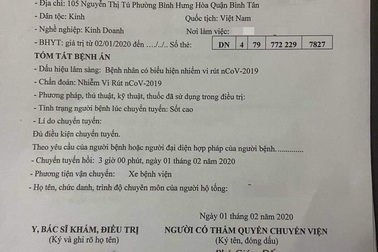 Giấy chuyển bệnh corona giả mạo phát tán trong khu dân cư