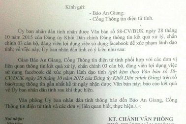 An Giang ra hàng loạt văn bản chấn chỉnh cán bộ sử dụng Facebook