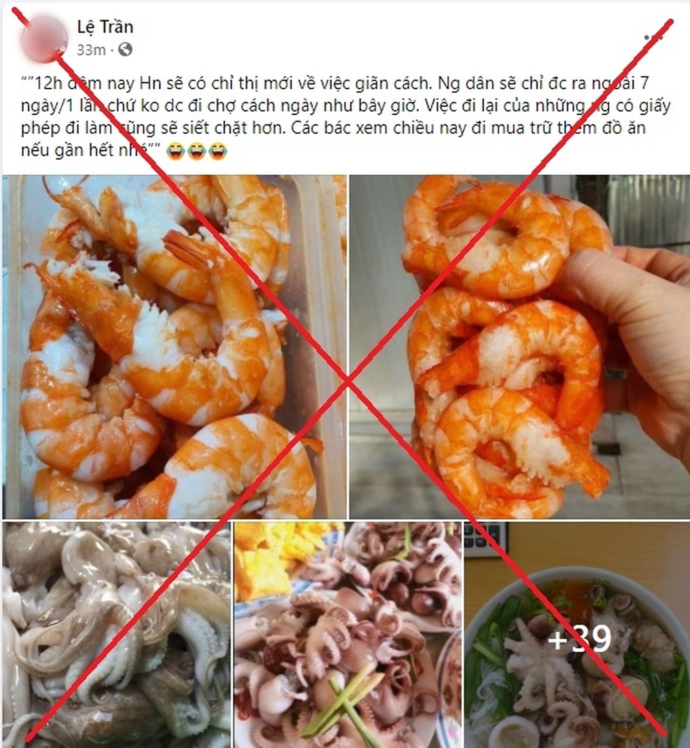 Hà Nội đêm nay có chỉ thị mới về việc giãn cách là tin giả! - 1 Hà Nội đêm nay có chỉ thị mới về việc giãn cách là tin giả! - 1