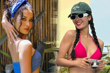 Hương Ly gây sốt khi diện bikini nhỏ xíu khoe cơ bụng số 11 gợi cảm