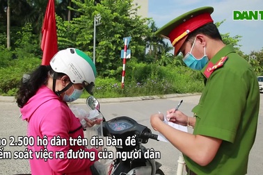 Kiểm soát nghiêm việc người dân sử dụng "phiếu ra đường" ở Hà Nội