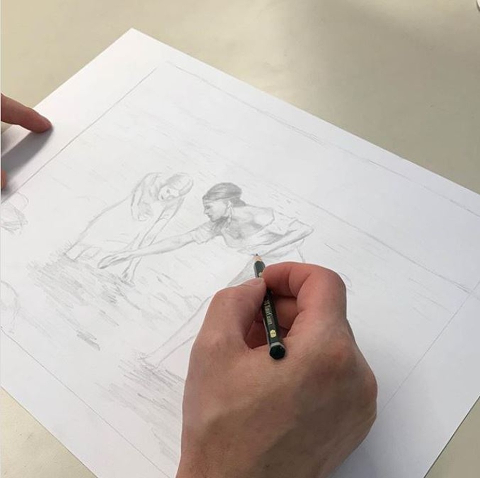 Kinh ngạc những bức tranh chân dung thiếu nữ thật hơn cả... ảnh thực - 2 Kinh ngạc những bức tranh chân dung thiếu nữ thật hơn cả... ảnh thực - 2