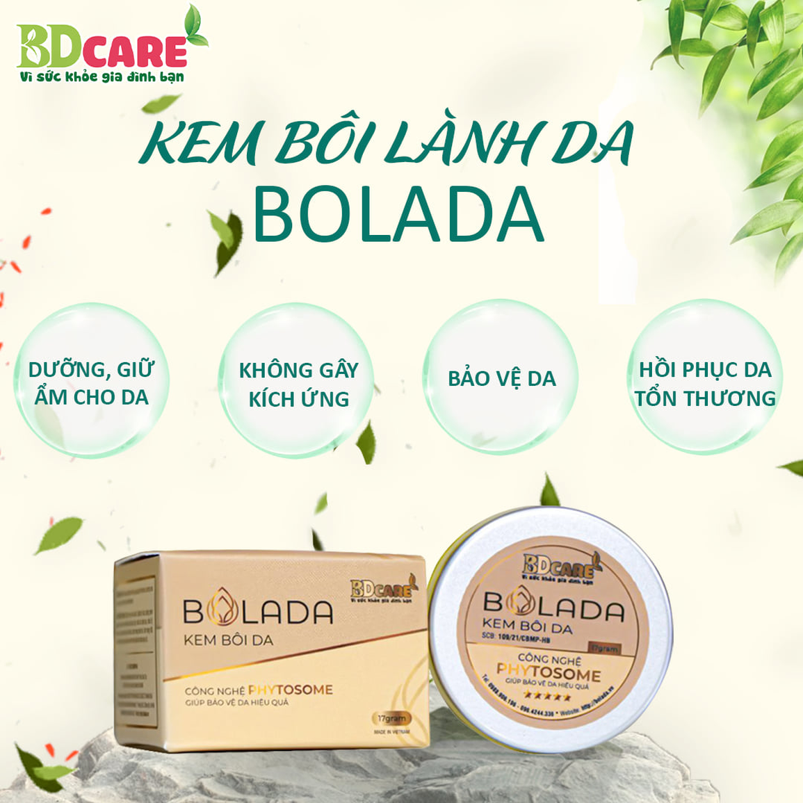 Kem bôi da Bolada - bí quyết vàng cho làn da - 3 Kem bôi da Bolada - bí quyết vàng cho làn da - 3