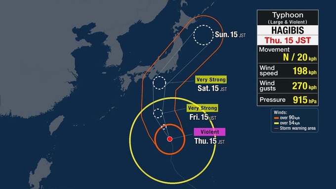 Bão lớn sắp đổ bộ vào Nhật Bản, thiệt hại khó lường trước - Ảnh 1.