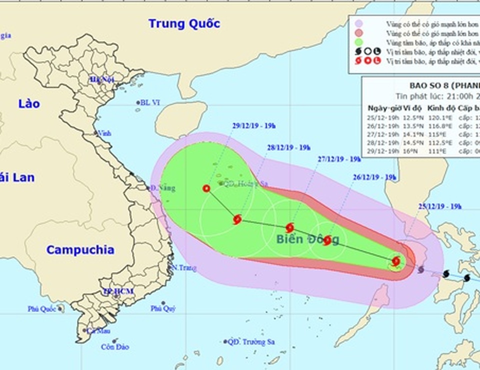 Bão Phanfone đã vào Biển Đông - 1 Bão Phanfone đã vào Biển Đông - 1