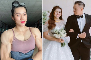 Hôn nhân kỳ lạ của "búp bê cơ bắp" ở Đồng Nai và chồng điển trai