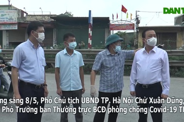 Cận cảnh khu vực phong tỏa gần 6.000 người dân ở ngoại thành Hà Nội
