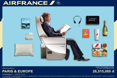 Air France ra mắt website quảng bá hạng phổ thông cao cấp