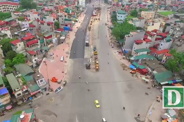 Đường đắt kỷ lục ở Hà Nội nhìn từ trên cao