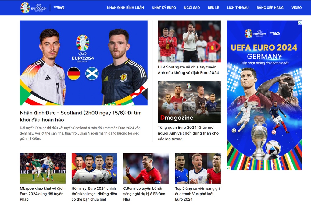 Dân trí ra mắt chuyên mục Euro 2024 - 1 Dân trí ra mắt chuyên mục Euro 2024 - 1