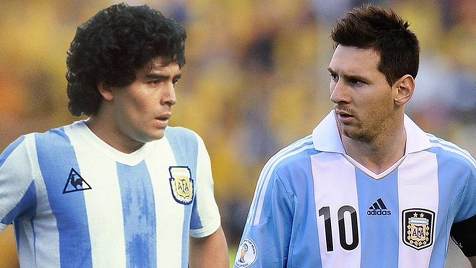 Lionel Messi và Diego Maradona