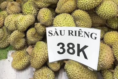 Sầu riêng giá từ 35.000 đồng/kg "cháy hàng" ở Hà Nội
