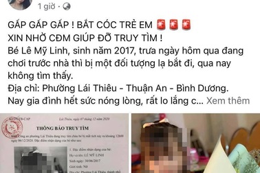 Dư luận hoang mang vì tin giả mạo "bé gái bị bắt cóc"