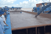 Sóc Trăng khai thác mỏ cát đầu tiên ở sông Hậu phục vụ cao tốc trục ngang