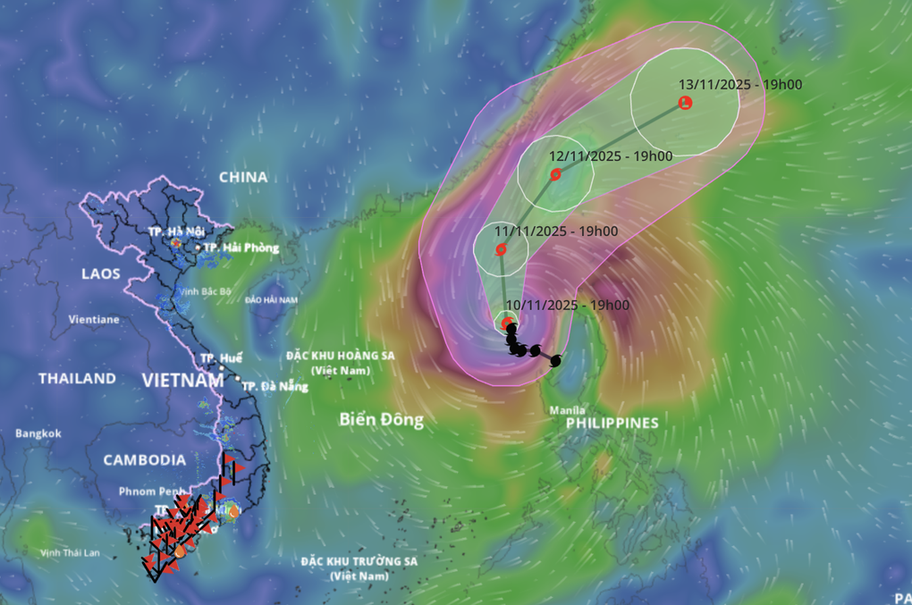 Bão Phượng Hoàng dự báo liên tục đổi hướng, miền Bắc sắp đón không khí lạnh - 1