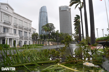 Khung cảnh hoang tàn, tôn bay khắp trời khi bão quét qua TP Đà Nẵng, Hội An