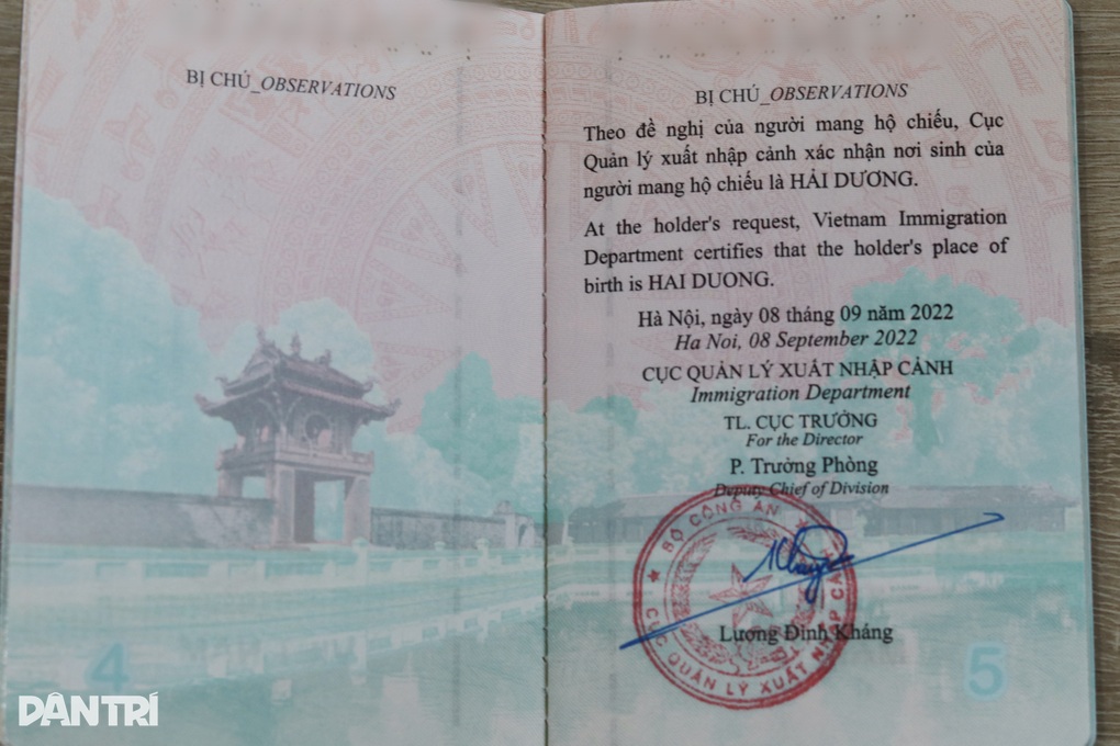Bộ Công an bổ sung nơi sinh vào hộ chiếu mẫu mới như thế nào? - 1 Bộ Công an bổ sung nơi sinh vào hộ chiếu mẫu mới như thế nào? - 1