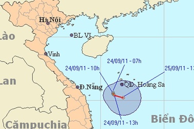 Áp thấp nhiệt đới mạnh thành bão trên biển