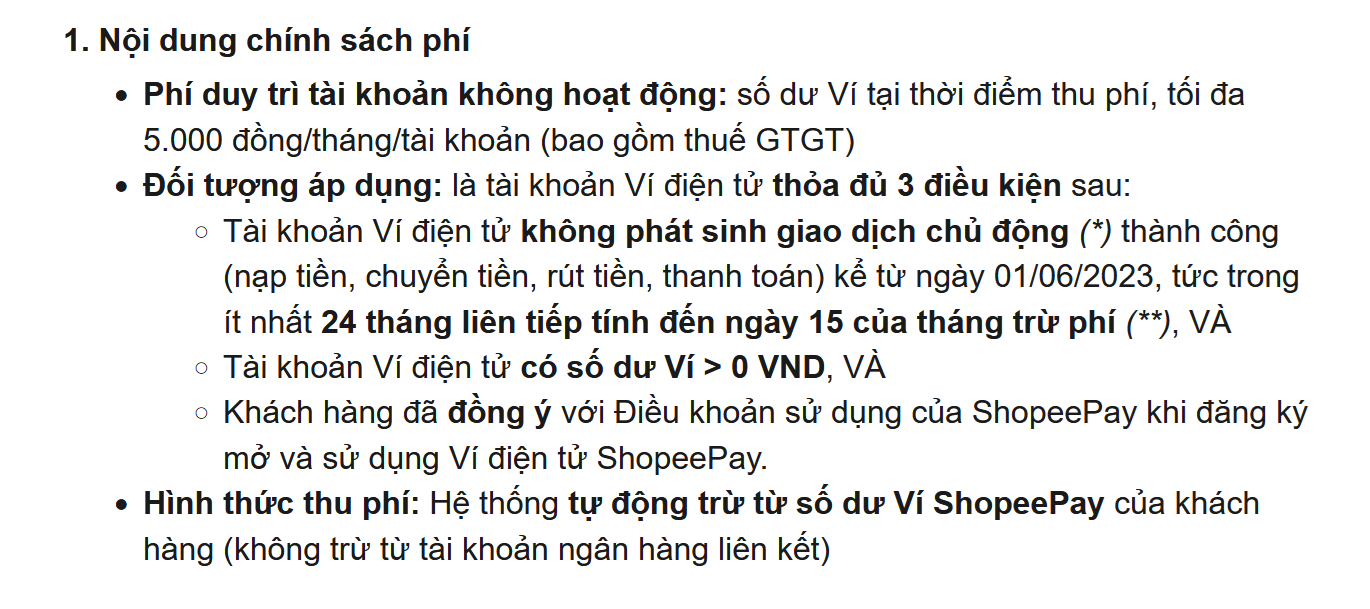 Ví ShopeePay thu phí tài khoản không sử dụng, cần làm gì để tránh mất tiền? - 1 Ví ShopeePay thu phí tài khoản không sử dụng, cần làm gì để tránh mất tiền? - 1