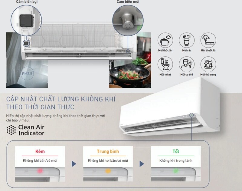 Cách bật chế độ lọc không khí của điều hòa Panasonic CU/CS-XZ9BKH-8 đời mới 2025