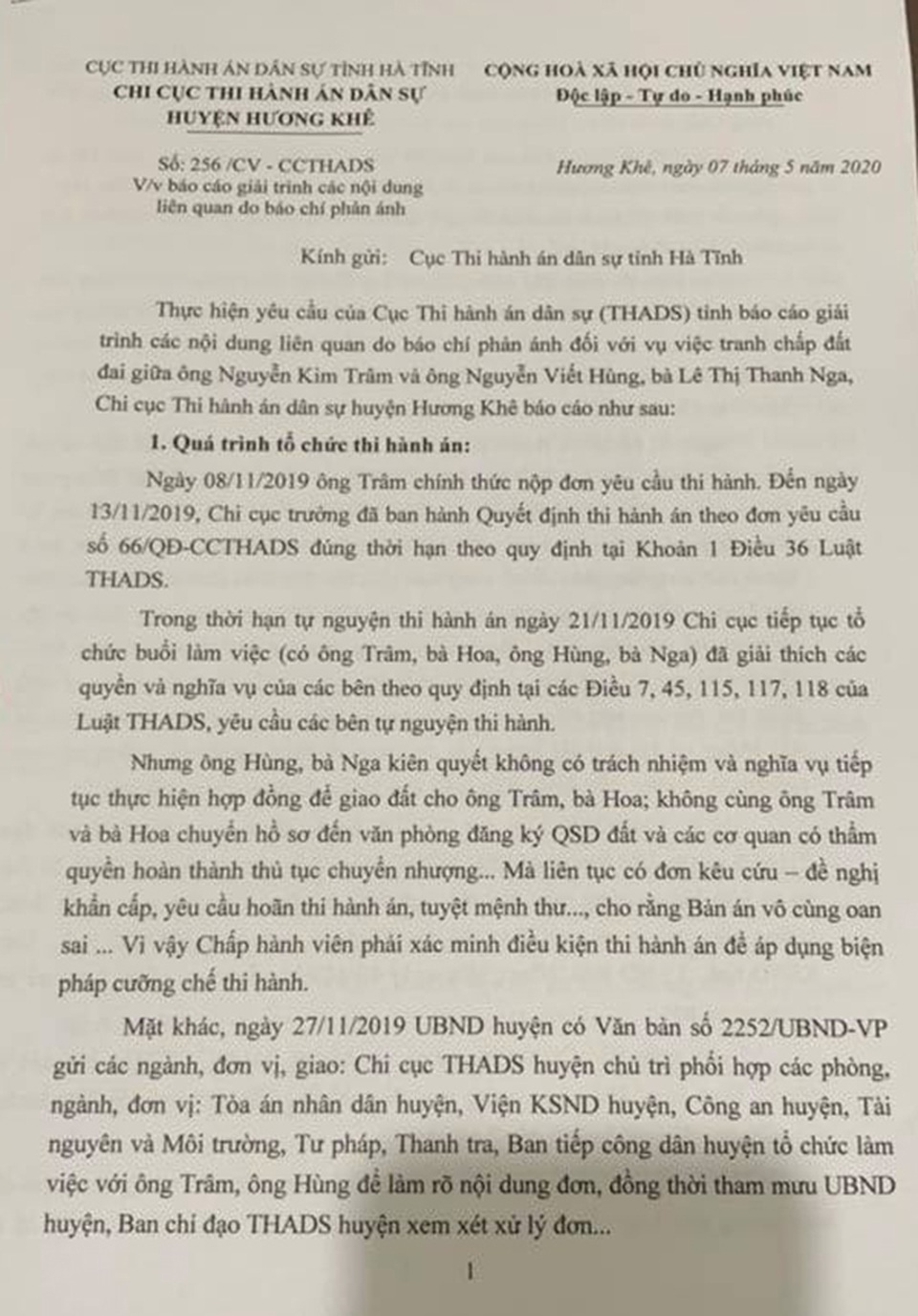Cục THADS tỉnh Hà Tĩnh đau đầu vì cấp dưới bất tuân chỉ đạo, lạm quyền - 3 Cục THADS tỉnh Hà Tĩnh đau đầu vì cấp dưới bất tuân chỉ đạo, lạm quyền - 3