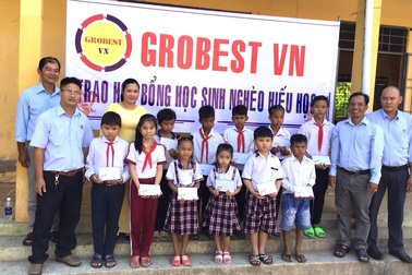 Trao 400 suất học bổng Grobest đến học sinh nghèo tỉnh Sóc Trăng