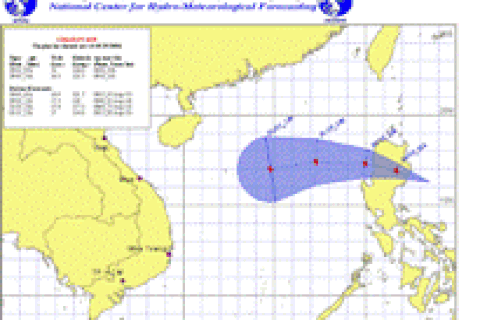 Bão Cimaron sẽ gây gió giật trên cấp 13 ở biển Đông 