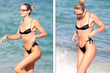 "Vòng một khiêm tốn", siêu mẫu Candice Swanepoel vẫn nổi bật trên biển