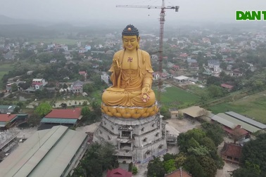 Đại tượng Phật lớn nhất Đông Nam Á ở Hà Nội có trái tim ngọc nặng hơn 1 tấn