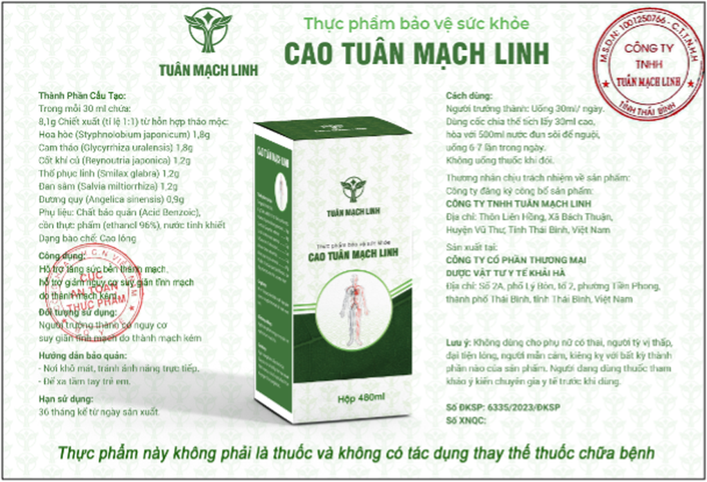 Cao Tuân Mạch Linh hỗ trợ tăng sức bền thành mạch - 4