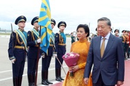 Lễ đón Tổng Bí thư, Chủ tịch nước Tô Lâm và Phu nhân tại sân bay Nga