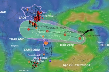Áp thấp nhiệt đới hướng vào đất liền nước ta