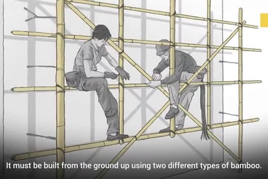 Tại sao nơi này vẫn dùng tre làm giàn giáo xây những tòa nhà chọc trời?