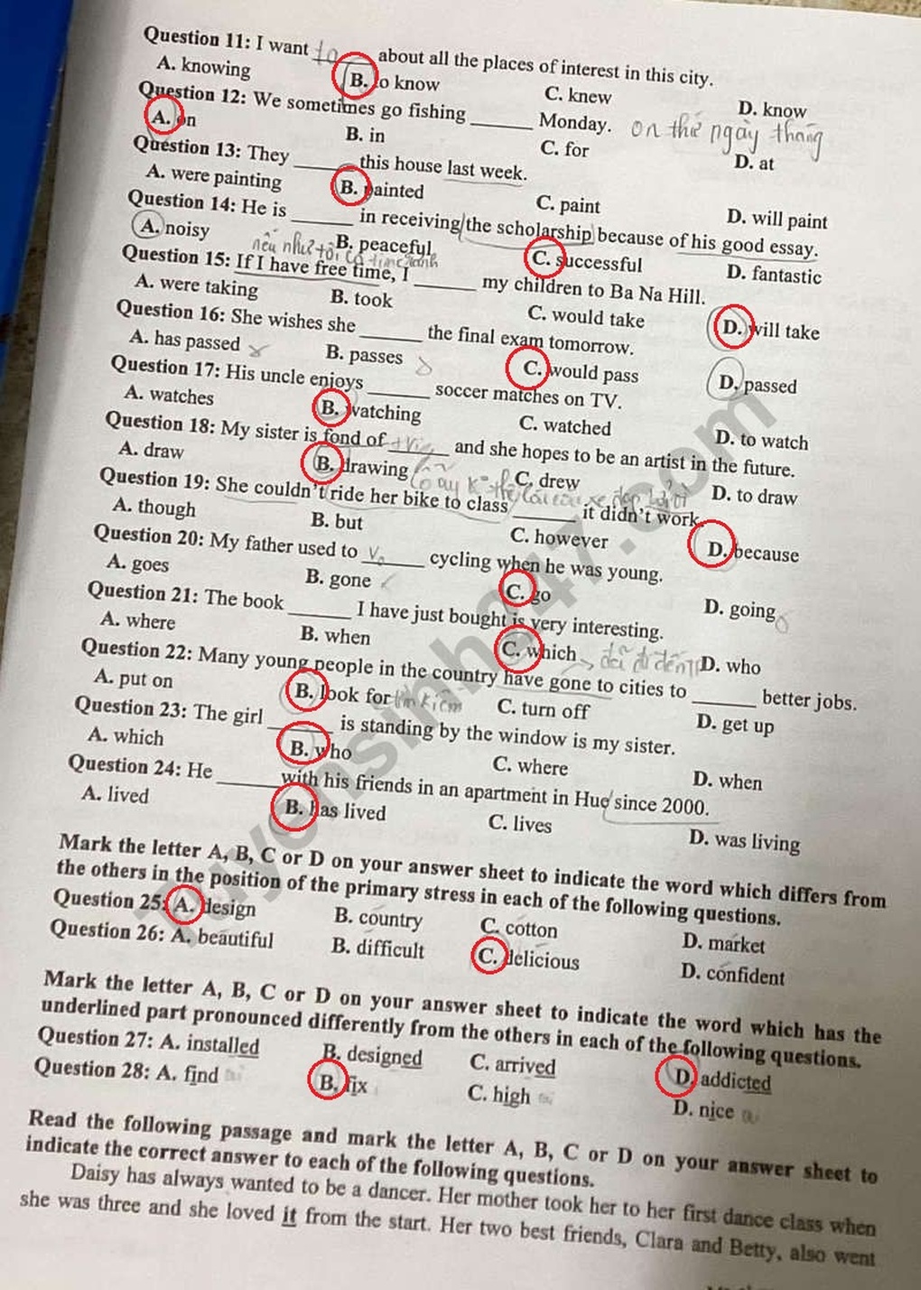Đề thi, đáp án môn văn và tất cả các môn thi lớp 10 của Cần Thơ - 17 Đề thi, đáp án môn văn và tất cả các môn thi lớp 10 của Cần Thơ - 17