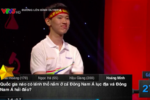 Hoàng Minh “phá dớp” không vượt qua vòng thi Tháng Olympia của trường Trần Phú