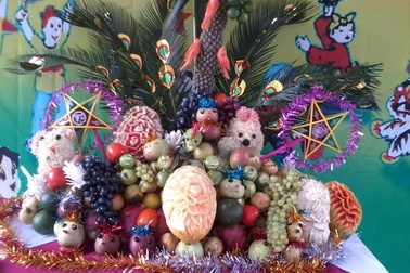 3 triệu đồng một mâm ngũ quả trưng bày dịp Tết Trung thu