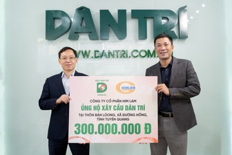 Công ty cổ phần Him Lam ủng hộ 300 triệu đồng xây cầu Dân trí ở Tuyên Quang