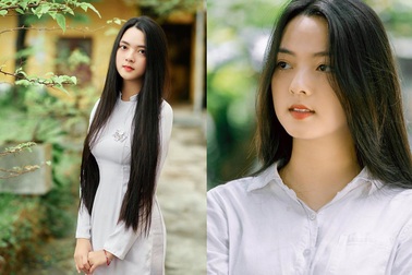 Nữ sinh Quảng Nam sở hữu vẻ đẹp cuốn hút với mái tóc dài ấn tượng